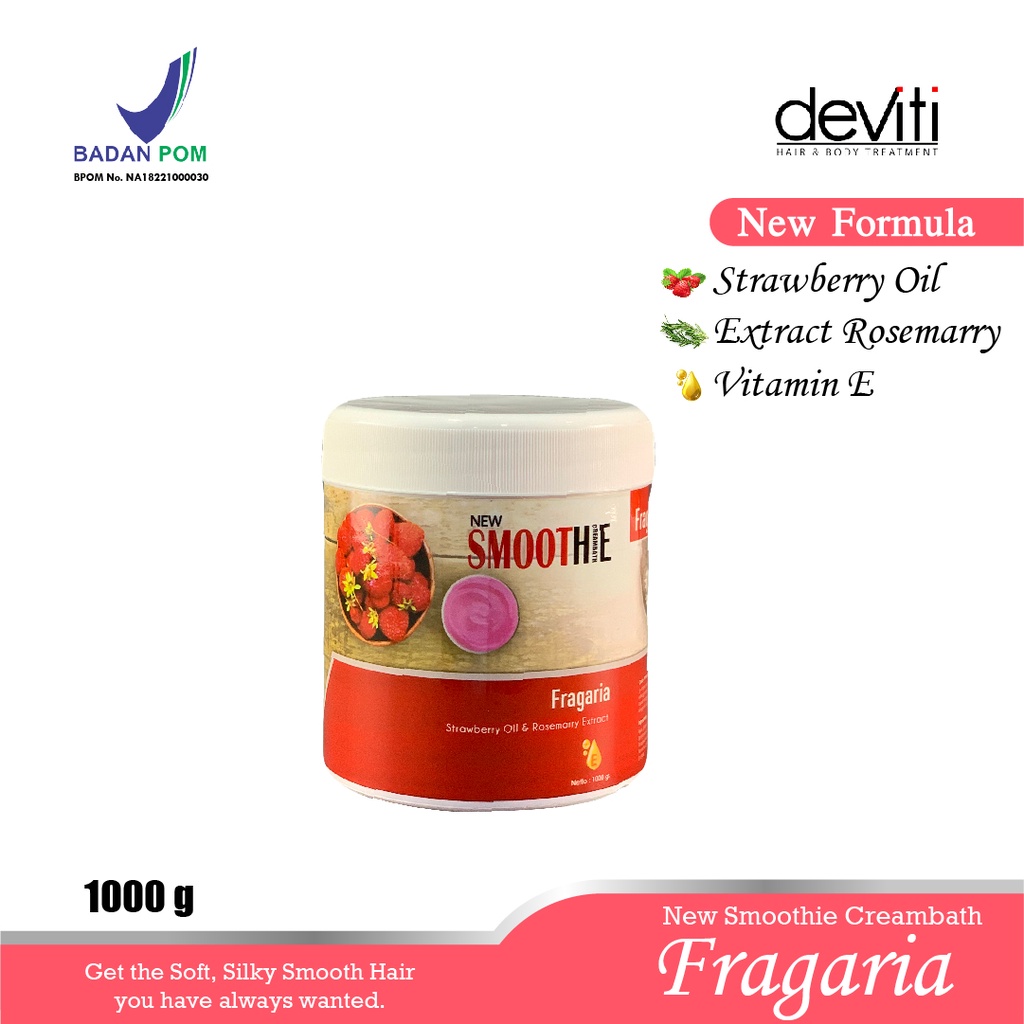 Deviti Smoothie Creambath Fragaria Perawatan Rambut Sehat Berkilau 1Kg