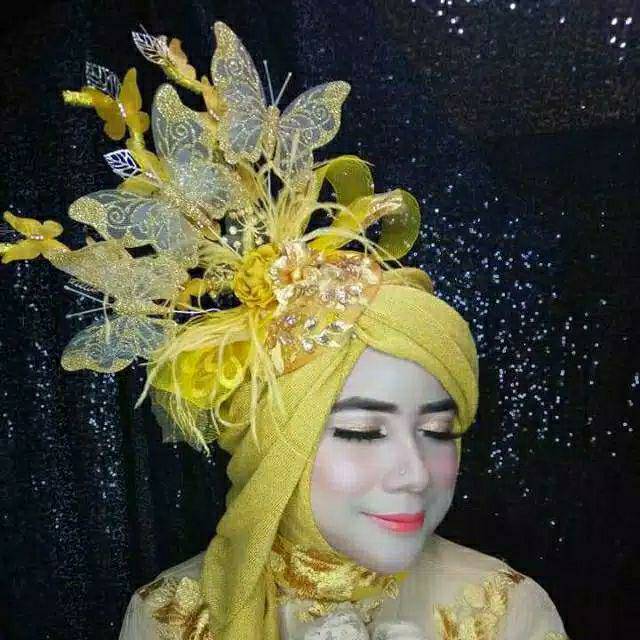 Fascinator kupu topi hijab aksesoris pengantin / mayoret