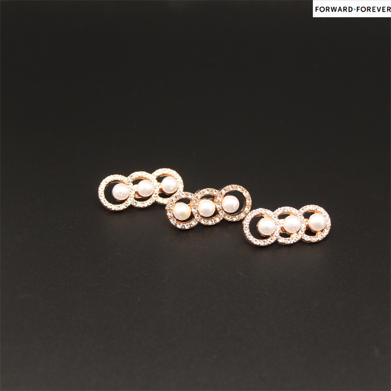 Bros Pin Alloy Desain Simple Hias Mutiara Untuk Aksesoris Wanita M70064