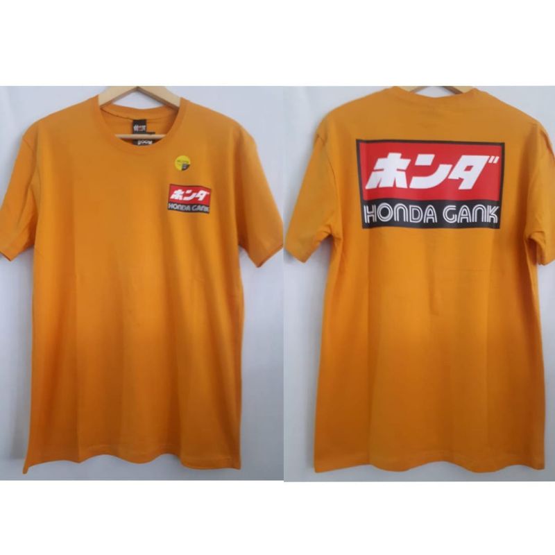 kaos distro motor HONDA GANK KUNING model 2 size L
