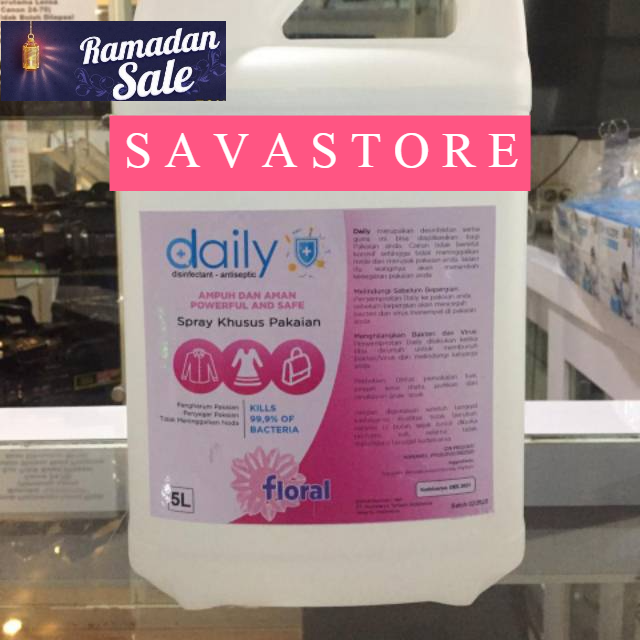 DESINFEKTAN DAILY DISINFEKTAN CAIR ANTISEPTIC BACTERIAL 5 LITER KHUSUS UNTUK PAKAIAN