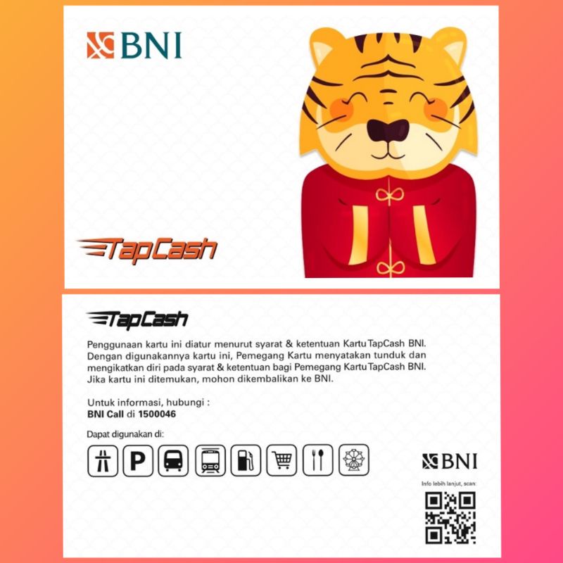 Tapcash Imlek / Chinese New Year 2022 - CHIBI Tiger /Like eMoney eTOLL Flazz or Brizzi