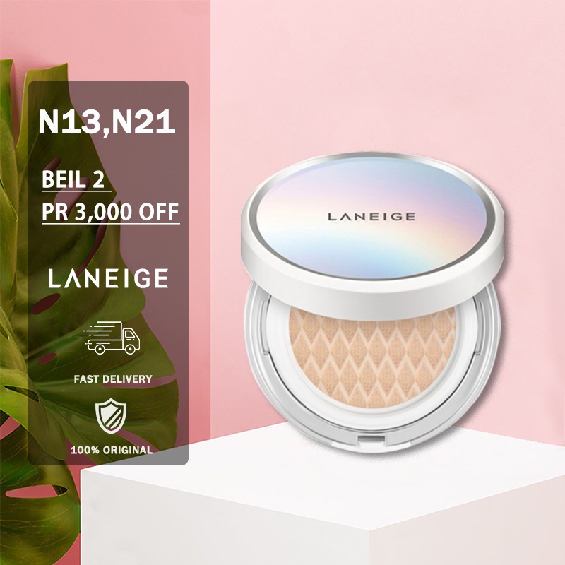 [Complete]LANEIGE BB Cushion Whitening SPF50+ PA+++(Case + Isi + Puff) NO.13 IVORY / NO.21 BEIGE