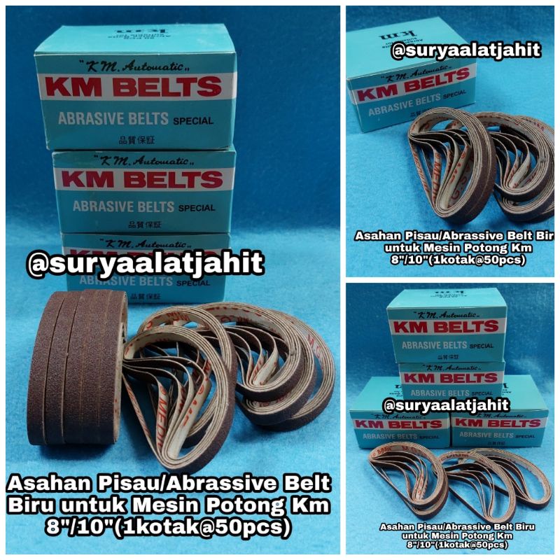 Asahan Pisau/Abrassive Belts Biru untuk Mesin Potong Km 8&quot;/10&quot; =rp.29.500/1kotak=50pcs