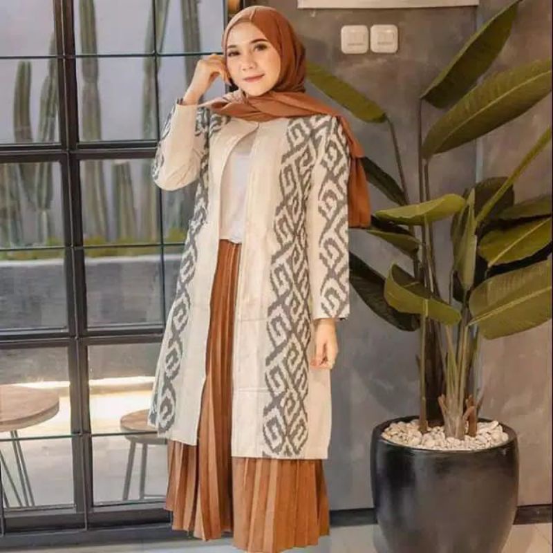 OUTER TENUN OUTER ETNIK CARDIGAN TENUN LONG OUTER TENUN