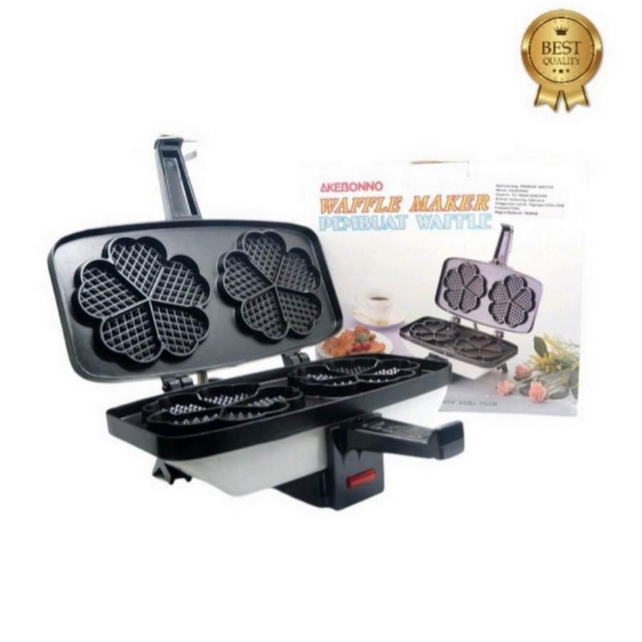 Cetakan Kue waffle maker Love Listrik High Quality Akebonno TH-L12