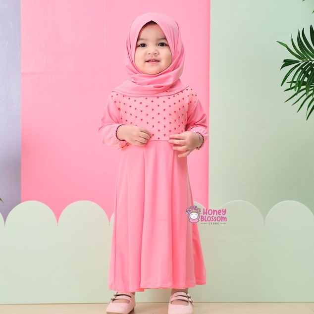 HONEYBLOSSOM gamis bayi perempuan 0 6 bulan alesha / gamis bayi tile organza