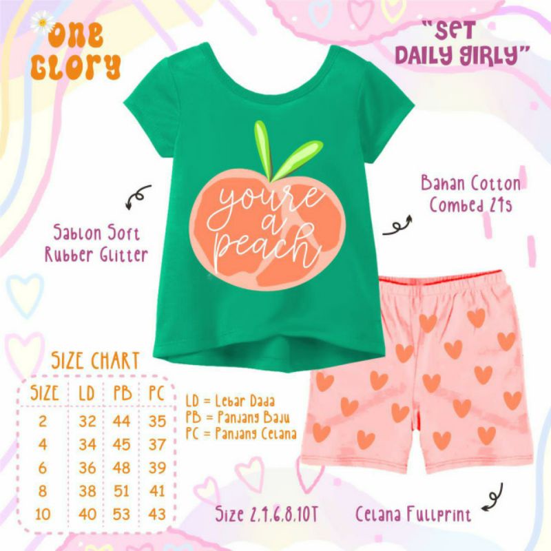 Setelan anak perempuan/ Set daily girly