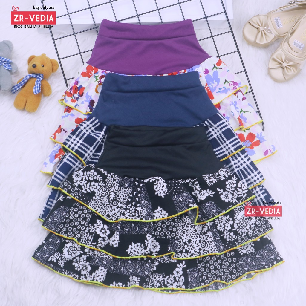 Sasha Skirt uk 2-3 Tahun / Rok Anak Perempuan Murah Skirt Pendek Polos Kaos Lucu Grosir Pakaian Adem