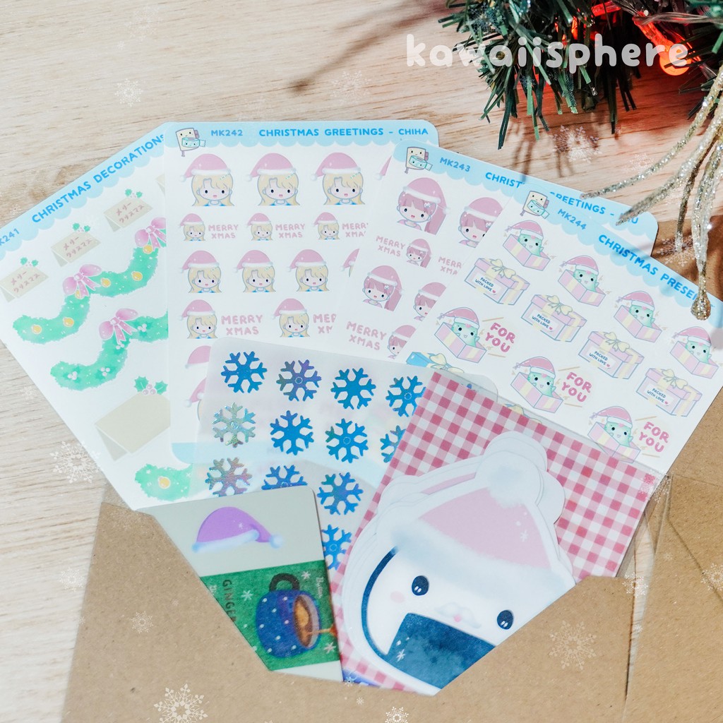 

Christmas Pack A (Limited) | Kawaiisphere Sticker & Art prints edisi Natal