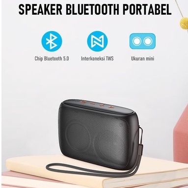 NEW ROBOT RB110 Speaker Bluetooth 5.0 TWS Speaker Aktif Portable Mini - Garansi 1 Tahun