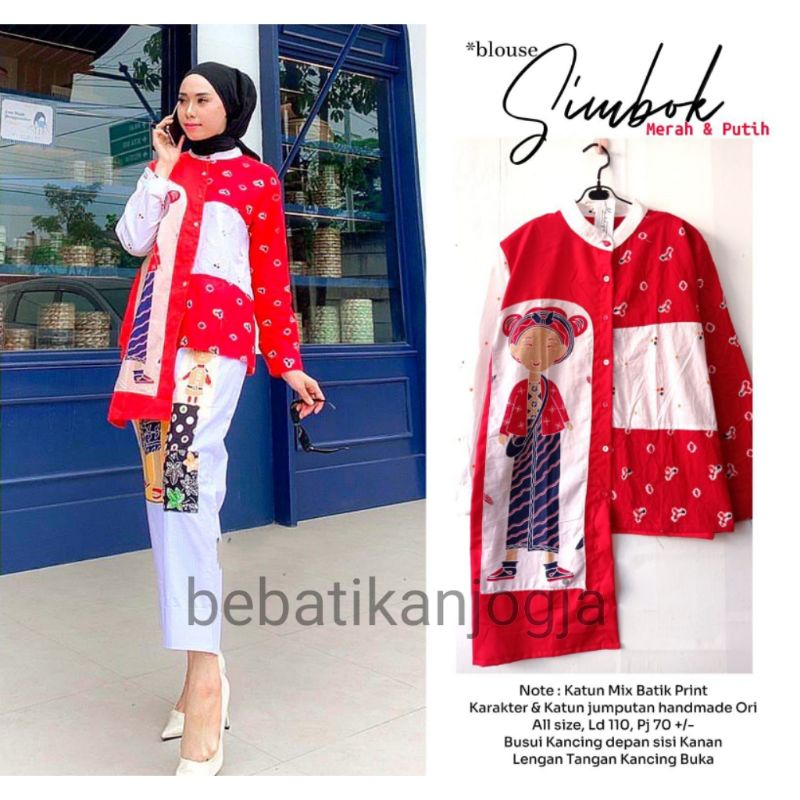 Bebatikan Jogja Atasan Batik Wanita Lengan Panjang