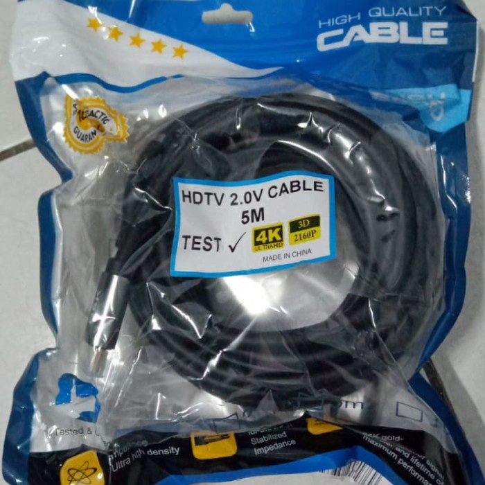 Kabel HDMI 5Meter V2.0 Full HD 4K Gold Plate