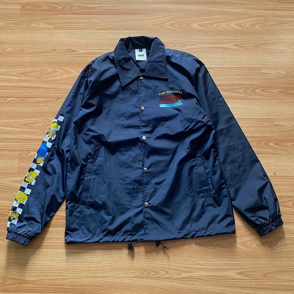 COACH JAKET VANS THE SIMPSONS CHECKERBOARD SIDE PREMIUM NAVY
