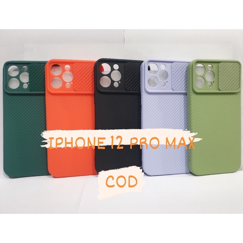 CASE IPHONE 12 PRO MAX -SOFCASE SLIDE IPHONE 12 PRO MAX PELINDUNG KAMERA CASE-BENUA DUNIA