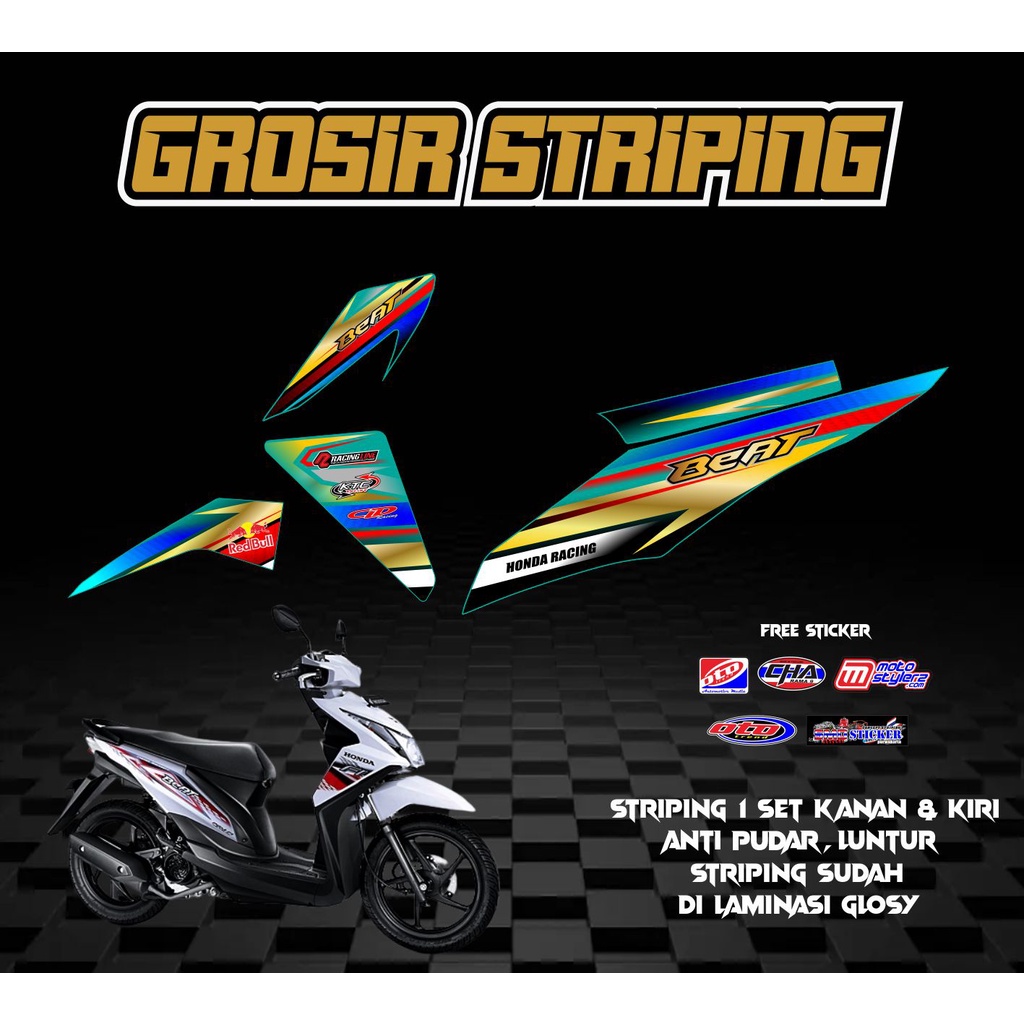 STRIPING STICKER VARIASI BEAT FI RACING 2012-2015