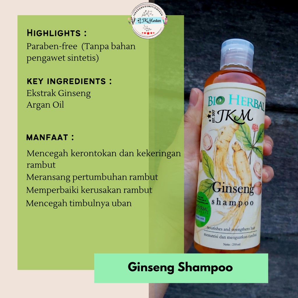 Bio Herbal Shampoo BioHerbal Ginseng Shampoo BPOM Shampo BioHerbal Perawatan rambut