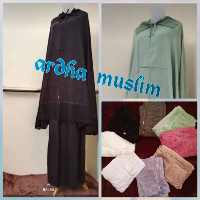 MUKENA PONCO SITI KHADIJAH RAYON SUPER TERBARU