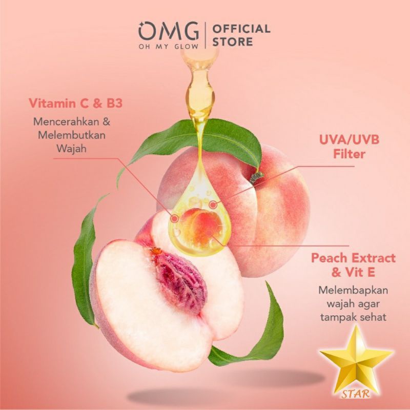 OMG PEACH GLOWING CREAM DAY &amp; NIGHT CREAM 25GR