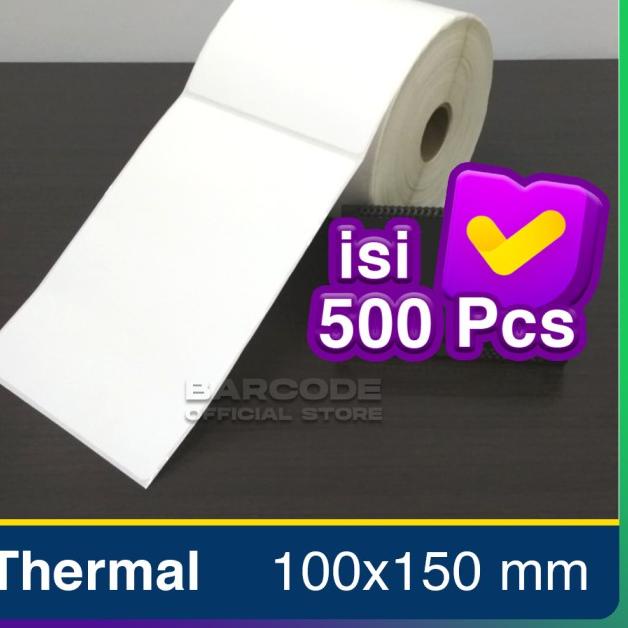 

➨ KERTAS LABEL PRINTER BARE 100 X 150 MM ( 1 LINE ) 4" x 6" THERMAL ❆