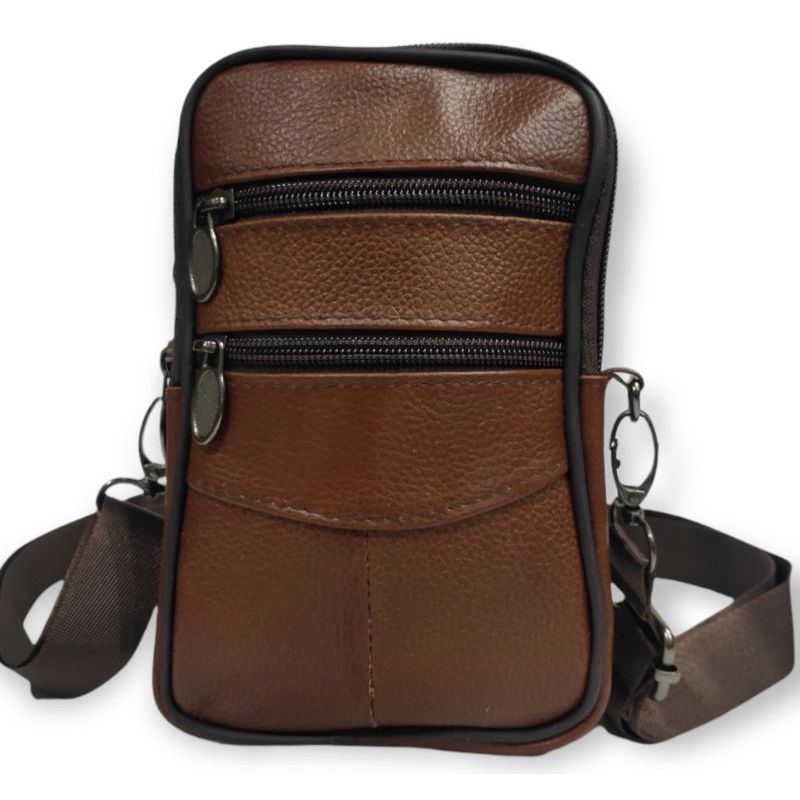 Dompet Tempat tas sarung HP smartphone polos Kulit asli maksimal 7 inch murah keren
