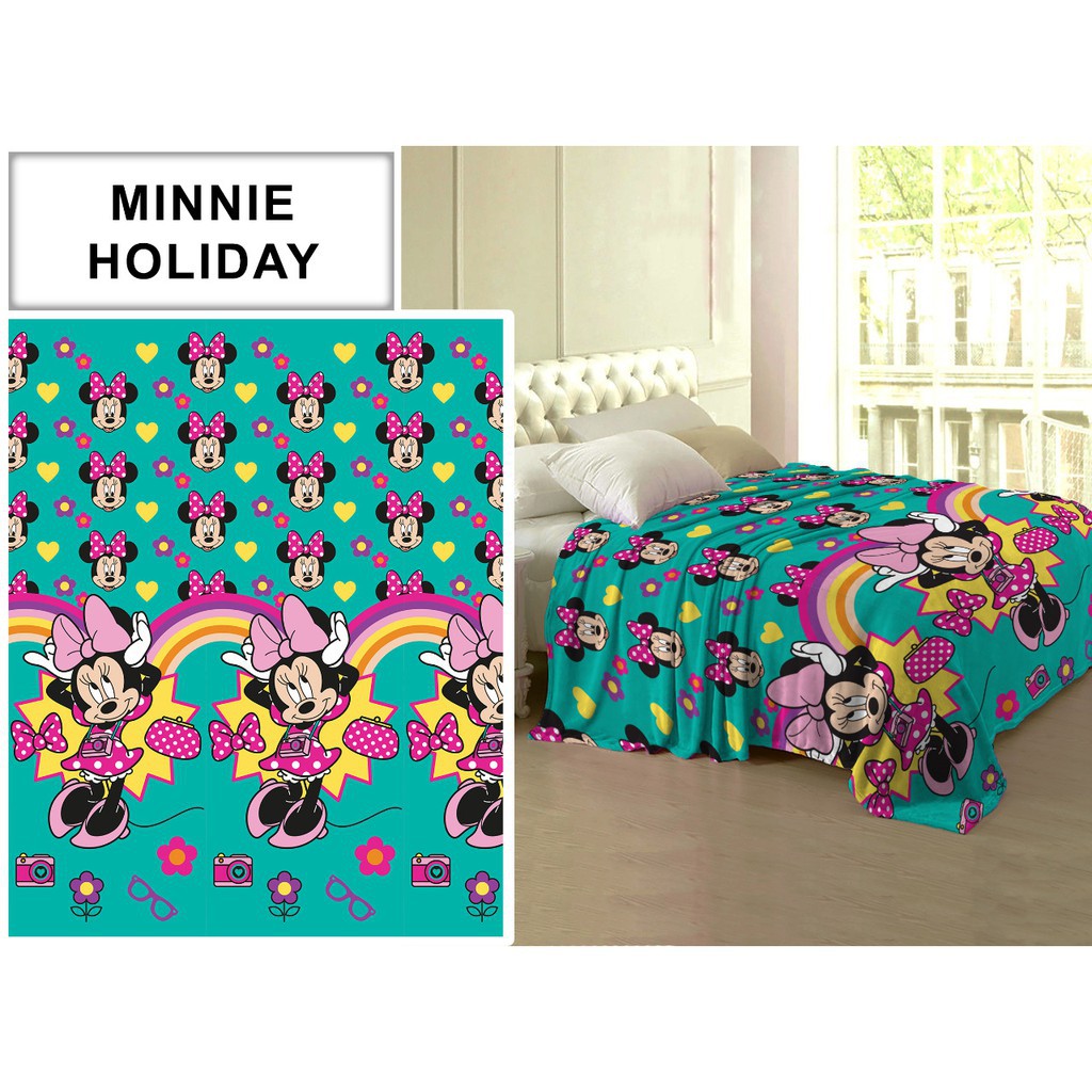 WW Selimut Lady Rose bulu halus MINNIE HOLIDAY 160x200 160 ladyrose disney mini tikus