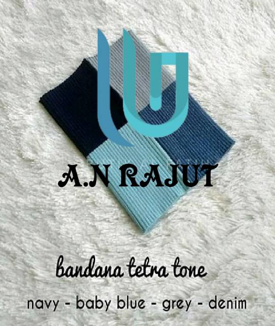 Ciput rajut 4 warna bandana rajut iner rajut 4 warna