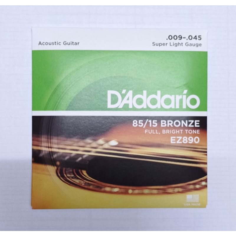 senar gitar akustik d'addario bronze EZ-890