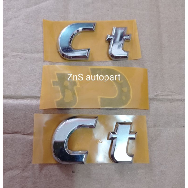 emblem merek tulisan Ct nissan serena chrome original