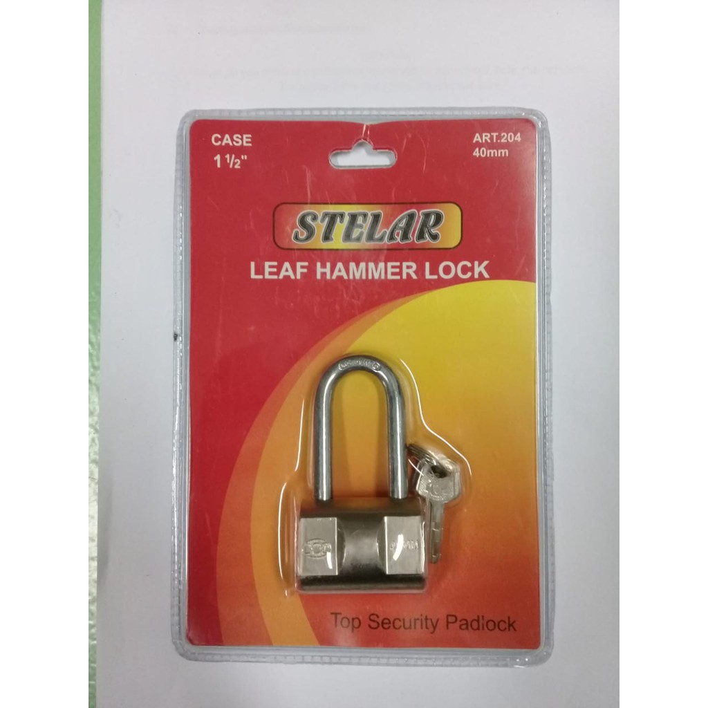 Gembok Rumah "Stelar"  panjang/Hammer lock long shackle 40mm