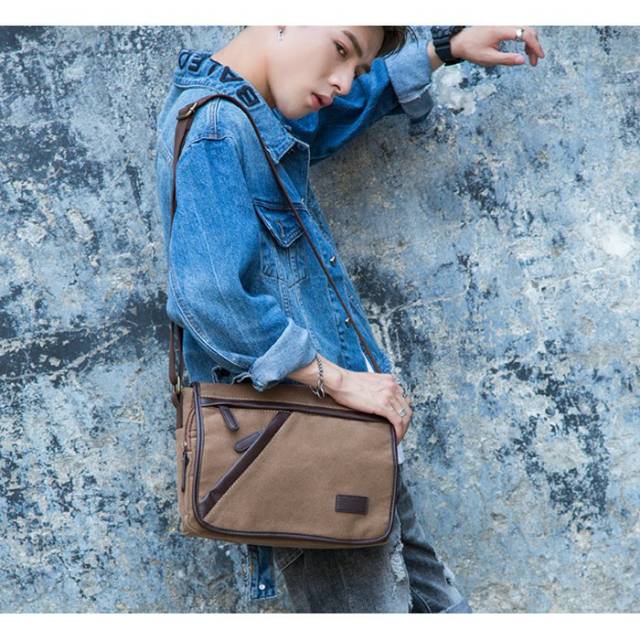 Tas Selempang Kanvas Pria Tas Kanvas Pria Tas Kanvas Tas Pria MODENA