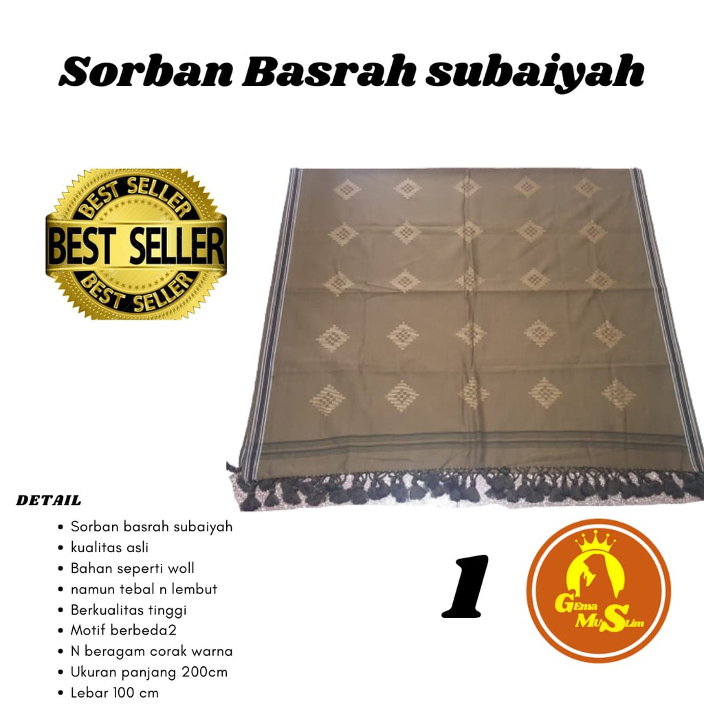 Sorban Basrah  Terbaru Warna Dan Motif Random