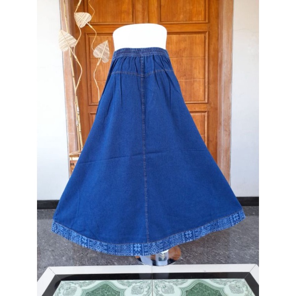 Rok Jeans Wanita / Rok Panjang Wanita / Rok Bordir / Rok Jeans Murah / Rok Cantik