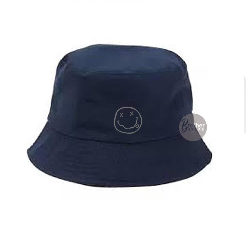 Topi Bucket - Topi Gunung - Topi Pendaki -Nirv Text Abu Abu