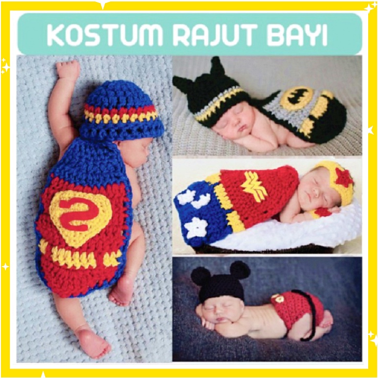 Kostum Baju Rajut Bayi Foto Fotografi Bayi Newborn Full Month 1