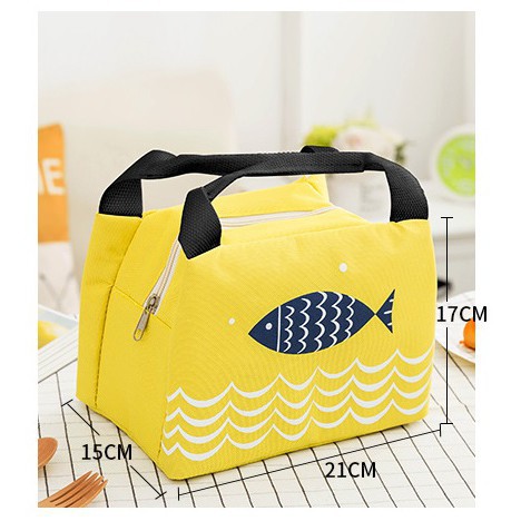 Tas Lunch Motif Ikan Tas  Motif Ikan Handbag Tas Bekal Motif Ikan Cooler Lunch Bag