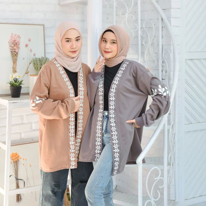 Cappadocia Outher Wanita Kekinian | Outer Cardigan Wanita Oversize | Kardigan Wanita Bahan Fleece