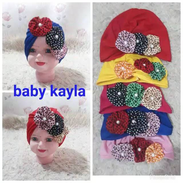 Turban baby kayla bunga polka