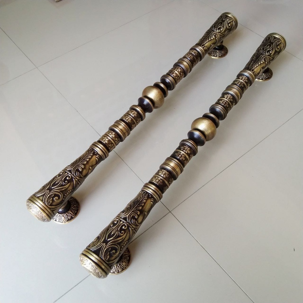 Jual Handle Pintu Rumah Kuningan Gagang Pintu Rumah Motif Godo Pendopo Ring Bulat 75cm Shopee