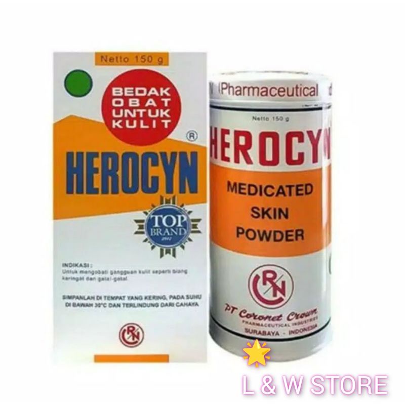 HEROCYN BEDAK 85GR,150GR/HEROCYN BABY POWDER 100GR,200GR