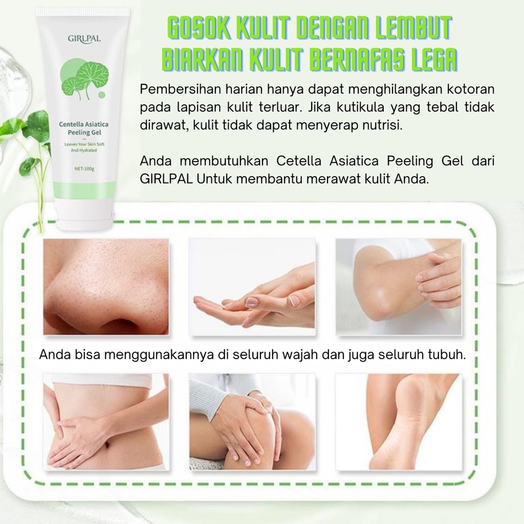 Girlpal Aloevera Peeling Gel Centella Asiatica Eksfoliasi Wajah Peling Feling Gel Aloe Vera Exfoliasi Wajah Piling Feeling Filing Exfoliating Eksfoliating Exploating Gel ALoe Vera Aloevera Bpom