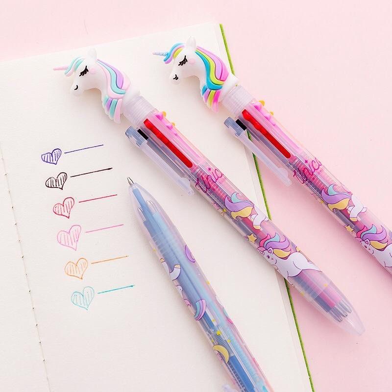 Medan Termurah Pena unicorn pulpen 6 warna cantik pulpen unicorn