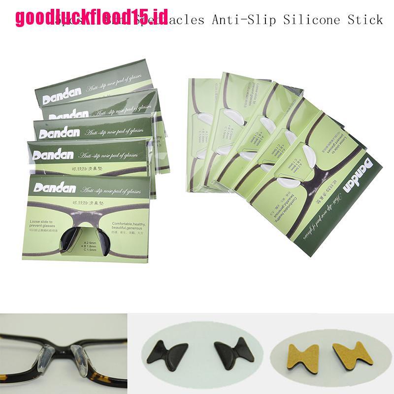 {LUCKID}5 pairs 1.8mm anti-slip silicone nose pads eyeglass sunglass glasses spectacles