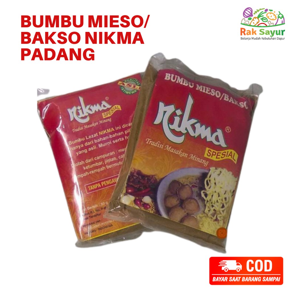 

Bumbu Mieso Bakso Nimka Spesial Minang 50gr Bumbu Dapur Instan Masak Rak Sayur Padang