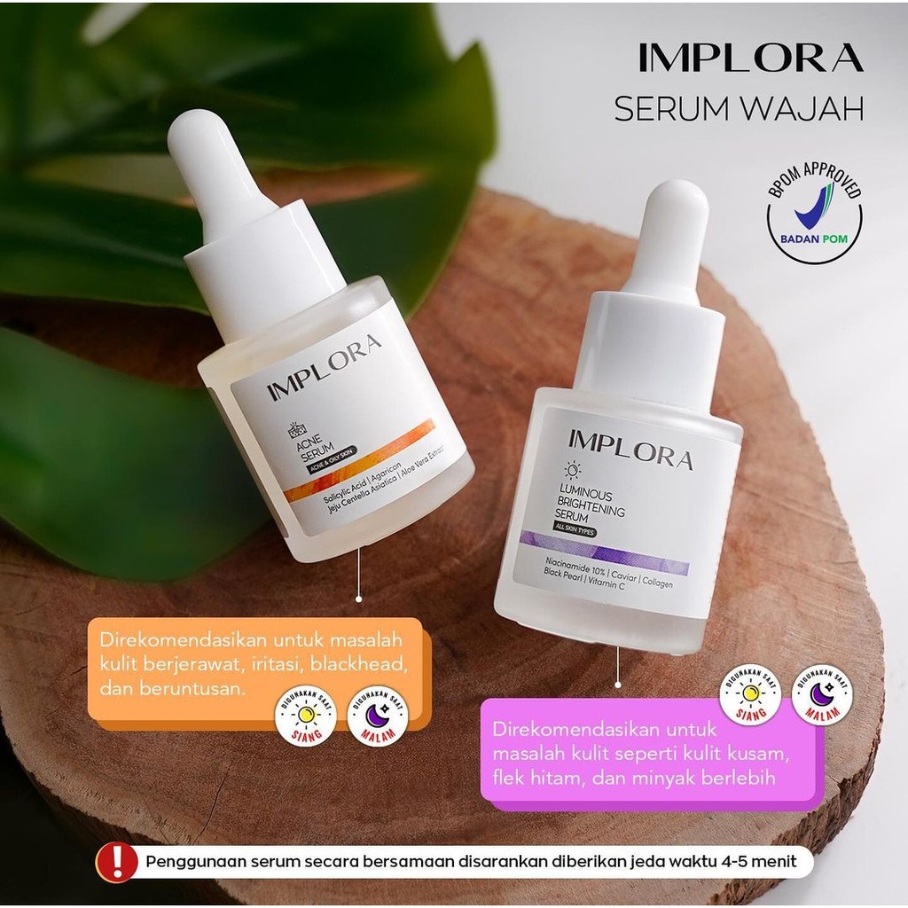 Implora Face Serum 20 ml / 5ml Serum Ampoule / Luminous Brightening/Acne/Midnight/Peeling/Hydrating/ 24K Gold/Liporetinol/Birdnest/Salmon DNA