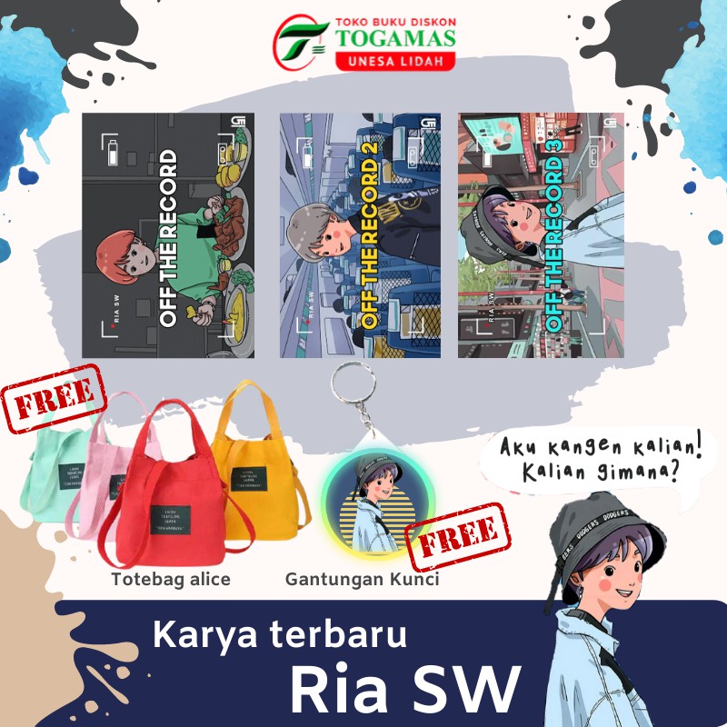 SIAP KIRIM! OFF THE RECORD 1 / 2 / 3 KARYA RIA SW GRATIS TOTEBAG + GANTUNGAN KUNCI