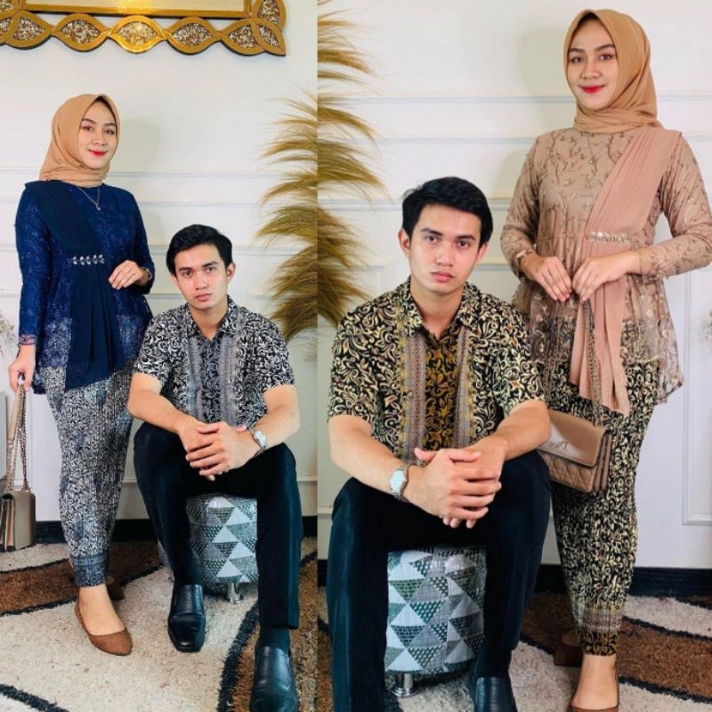 NEW FESHION COUPLE KEBAYA SEMISUTRA PLISKET TERBARU TERLARIS 2021