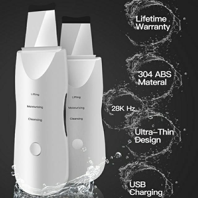 WIRELESS skin scrubber ultrasonic pembersih wajah angkat kulit mati kerutan minyak wajah