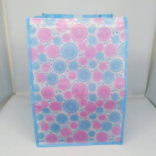 

Tas Berkat Tenteng Sponbun motif Dotty alas 20x20cm