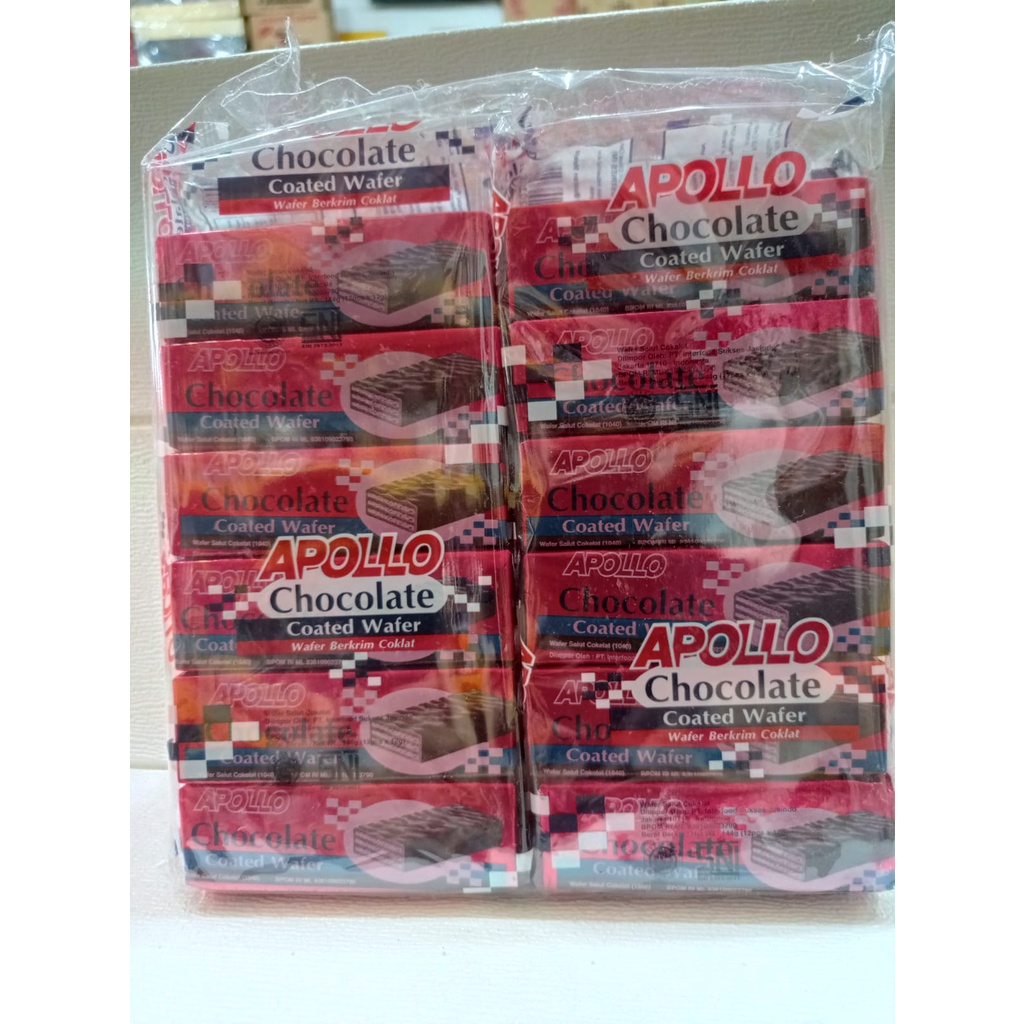 

Apollo Chocolate Wafer 48 pcs Wafer Coklat